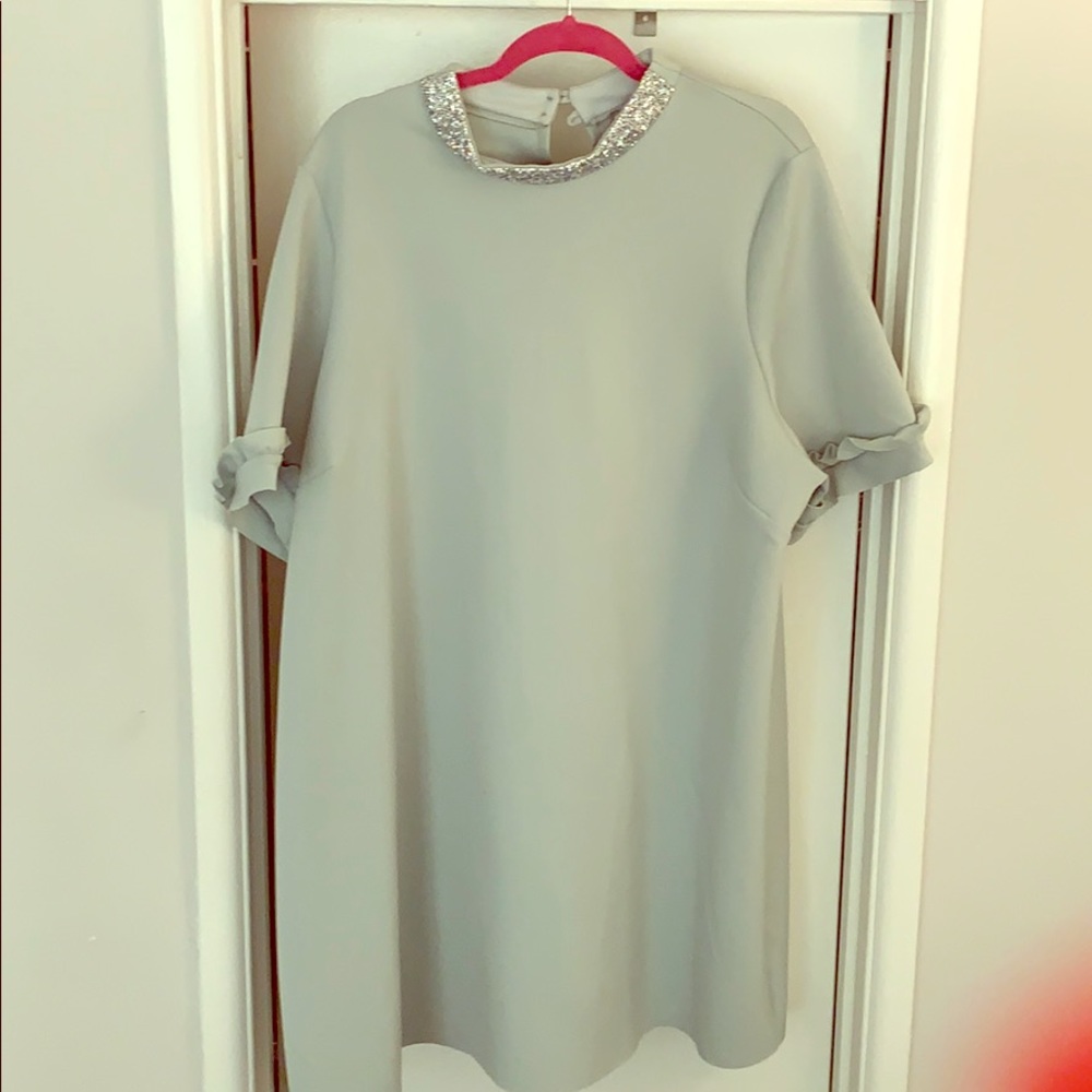 Eloquii Mint Green Embellished Neck Dress